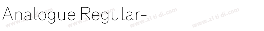 Analogue Regular字体转换